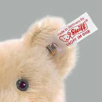 シュタイフ社白色タグ